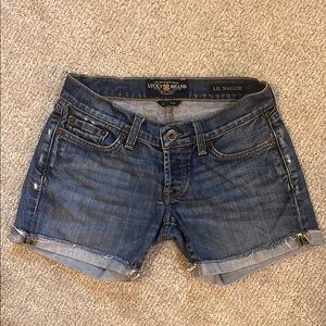 Lucky Brand Women's Dark Blue Jean Shorts
